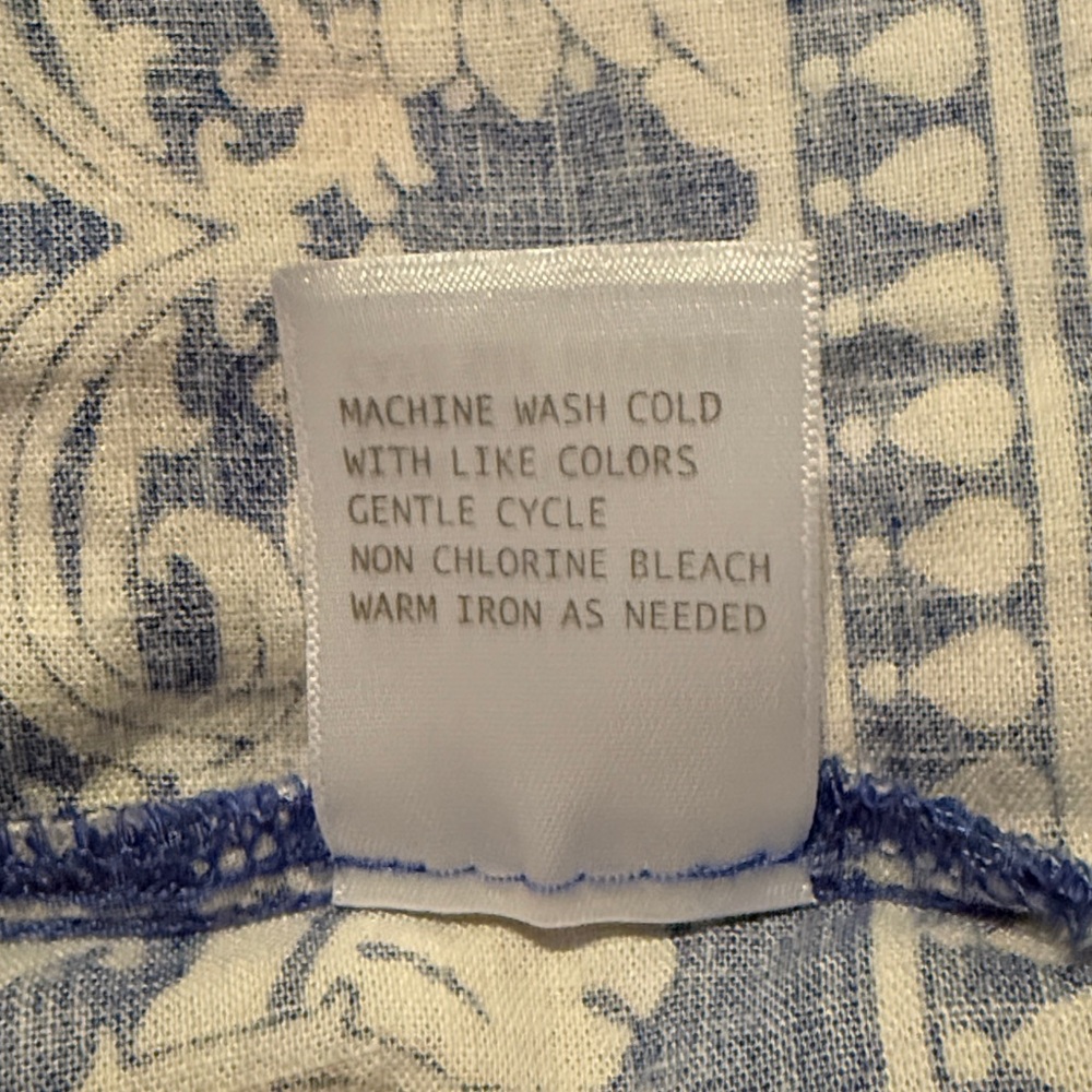 🦋Rachel Zoe wrap skirt tropical print size small blue white - Picture 5 of 5